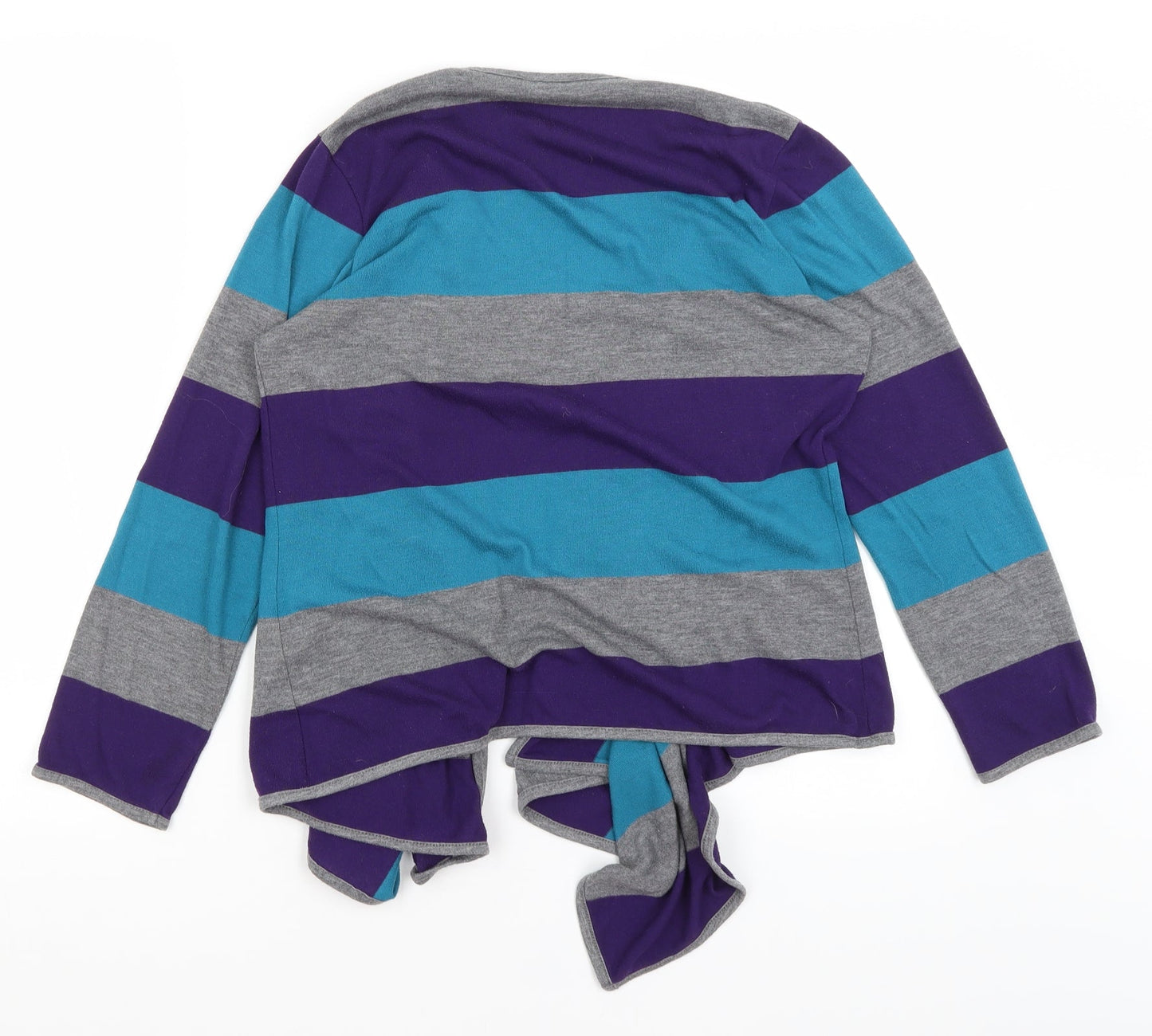 Per Una Womens Blue Striped  Shrug Jumper Size 14
