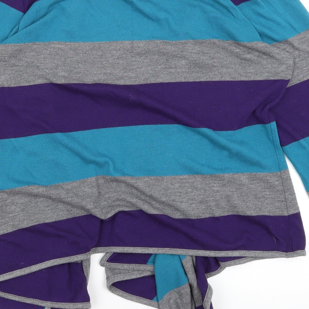 Per Una Womens Blue Striped  Shrug Jumper Size 14