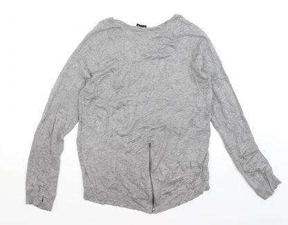 Preloved Bordeaux Womens Grey   Pullover Jumper Size M - Back