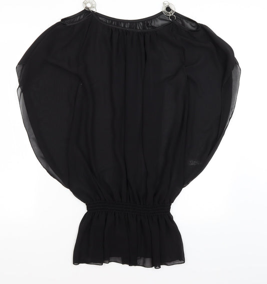 Preworn Womens Black   Tunic Blouse Size S