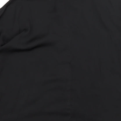 In the Style Womens Black   Basic Button-Up Size 10