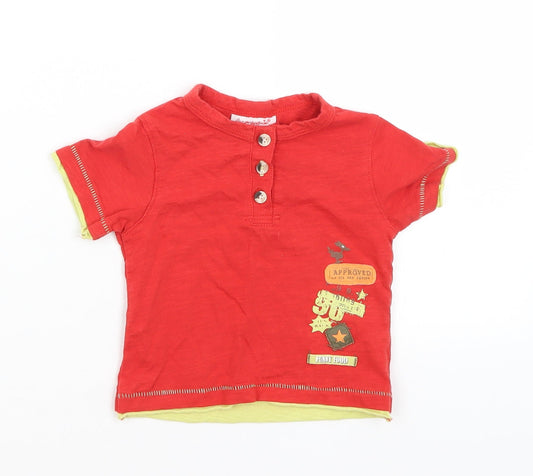 La Compagnie des Petits Baby Red   Basic T-Shirt Size 12 Months