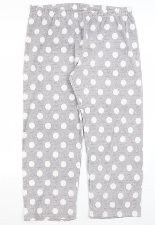Shelley Womens Grey Polka Dot  Capri Pyjama Pants Size L