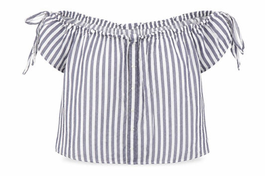 Primark Womens Ivory Striped  Basic T-Shirt Size 10