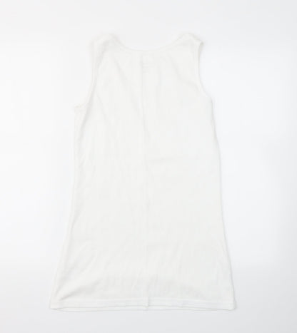 SOUTH  Womens White   Basic T-Shirt Size 14