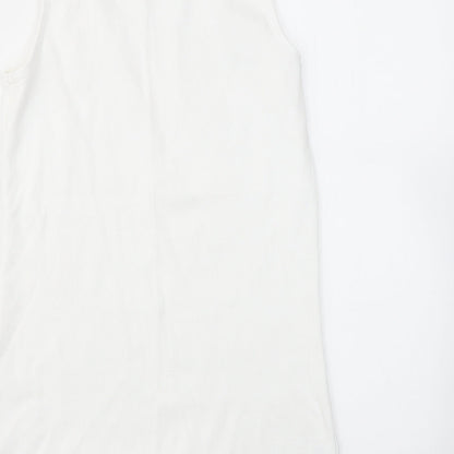 SOUTH  Womens White   Basic T-Shirt Size 14