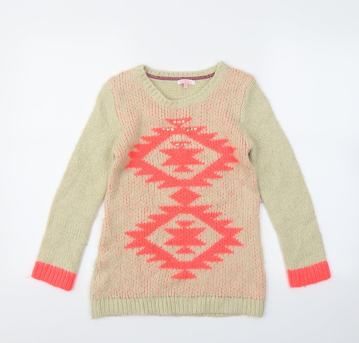 Debenhams Girls Beige   Jumper Dress  Size 9-10 Years