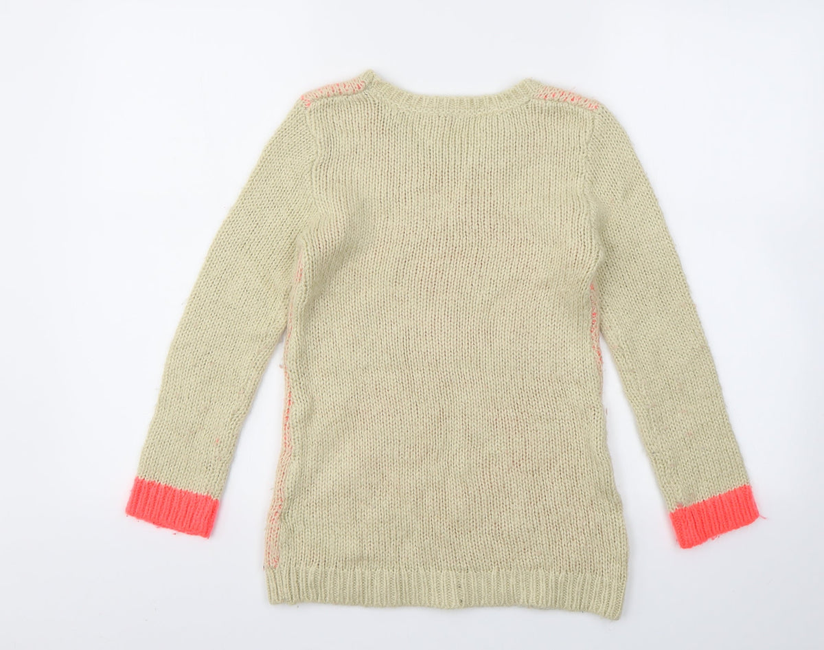 Debenhams Girls Beige   Jumper Dress  Size 9-10 Years