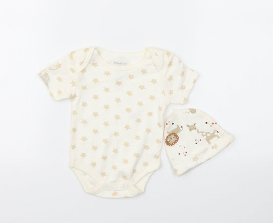 Pitter Patter Baby Multicoloured Animal Print  Babygrow One-Piece Size 3-6 Months