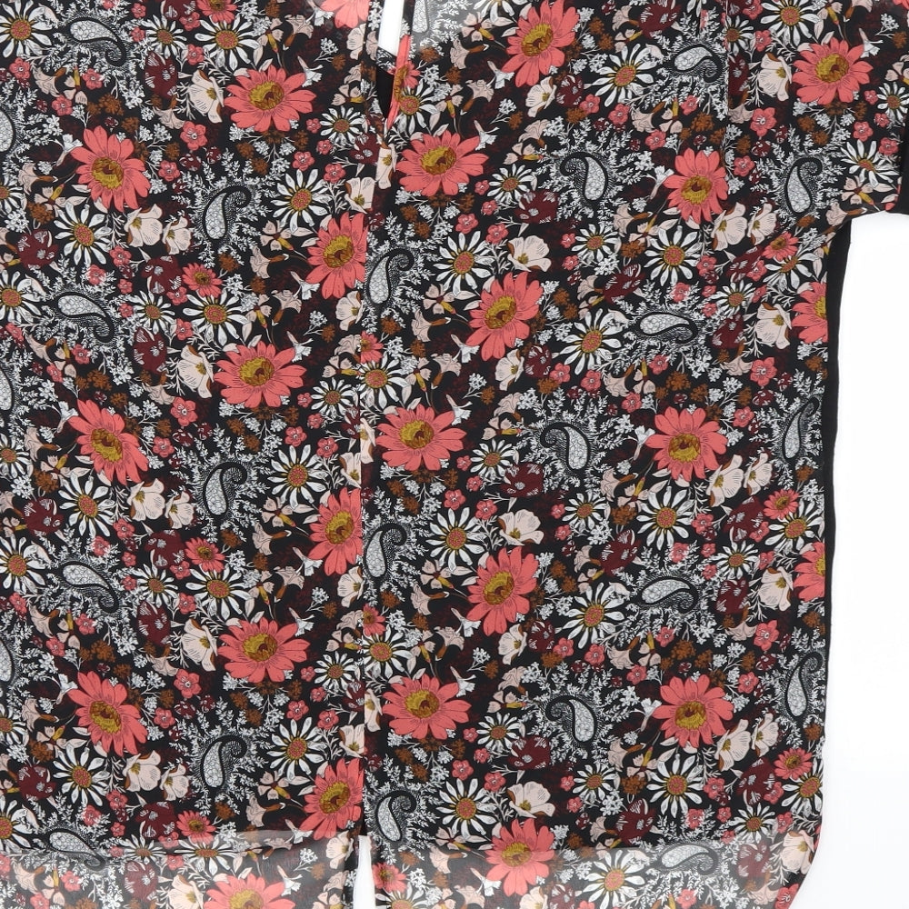 F&F Womens Multicoloured Floral  Basic Blouse Size 12