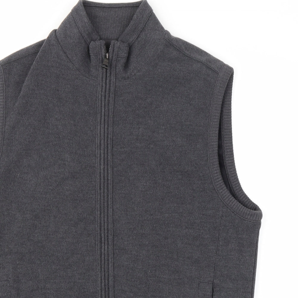 M&S Womens Grey   Full Zip Jumper Size M