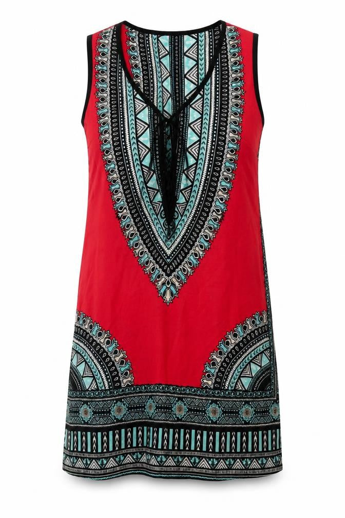 Band of Gypsies Womens Red Geometric  A-Line  Size S
