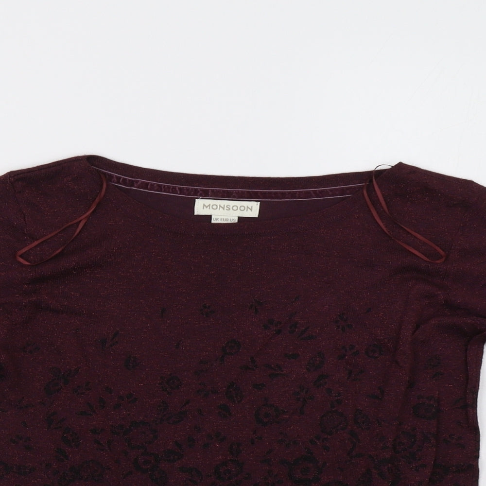 Monsoon Womens Purple   Pullover Sweatshirt Size 12