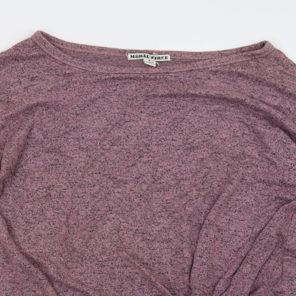 moral fiber Womens Purple   Pullover Sweatshirt Size L