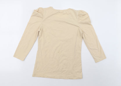 freesia Womens Beige   Pullover Sweatshirt Size M