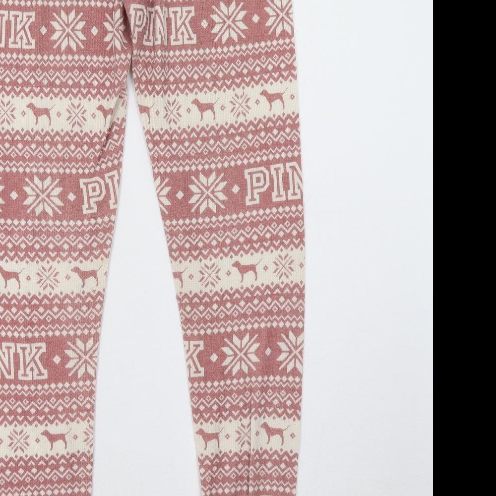 pin Womens Pink Geometric   Pyjama Pants Size S