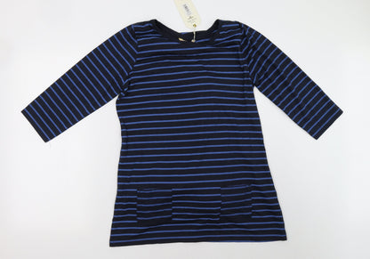 Preloved plum tree Womens Black Striped  A-Line  Size 14 - Front