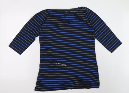 Preloved plum tree Womens Black Striped  A-Line  Size 14 - Back