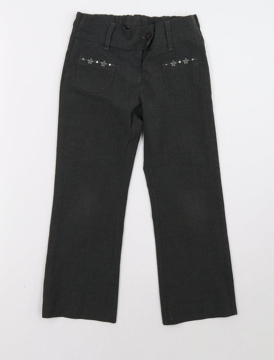 Marks and Spencer Girls Grey    Trousers Size 5-6 Years - School Wear