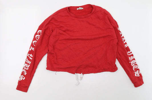 FOREVER 21 Womens Red   Pullover Sweatshirt Size S