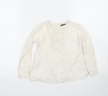 Marks & Spencer Girls White   Basic Button-Up Size 5-6 Years
