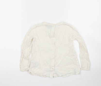 Marks & Spencer Girls White   Basic Button-Up Size 5-6 Years