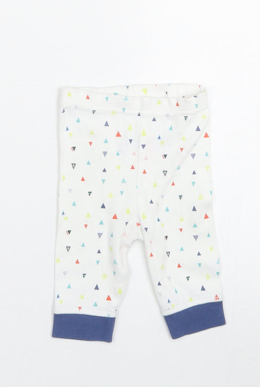 Mothercare Baby White Polka Dot  Capri Trousers Size 0-3 Months  - 0-1 Months