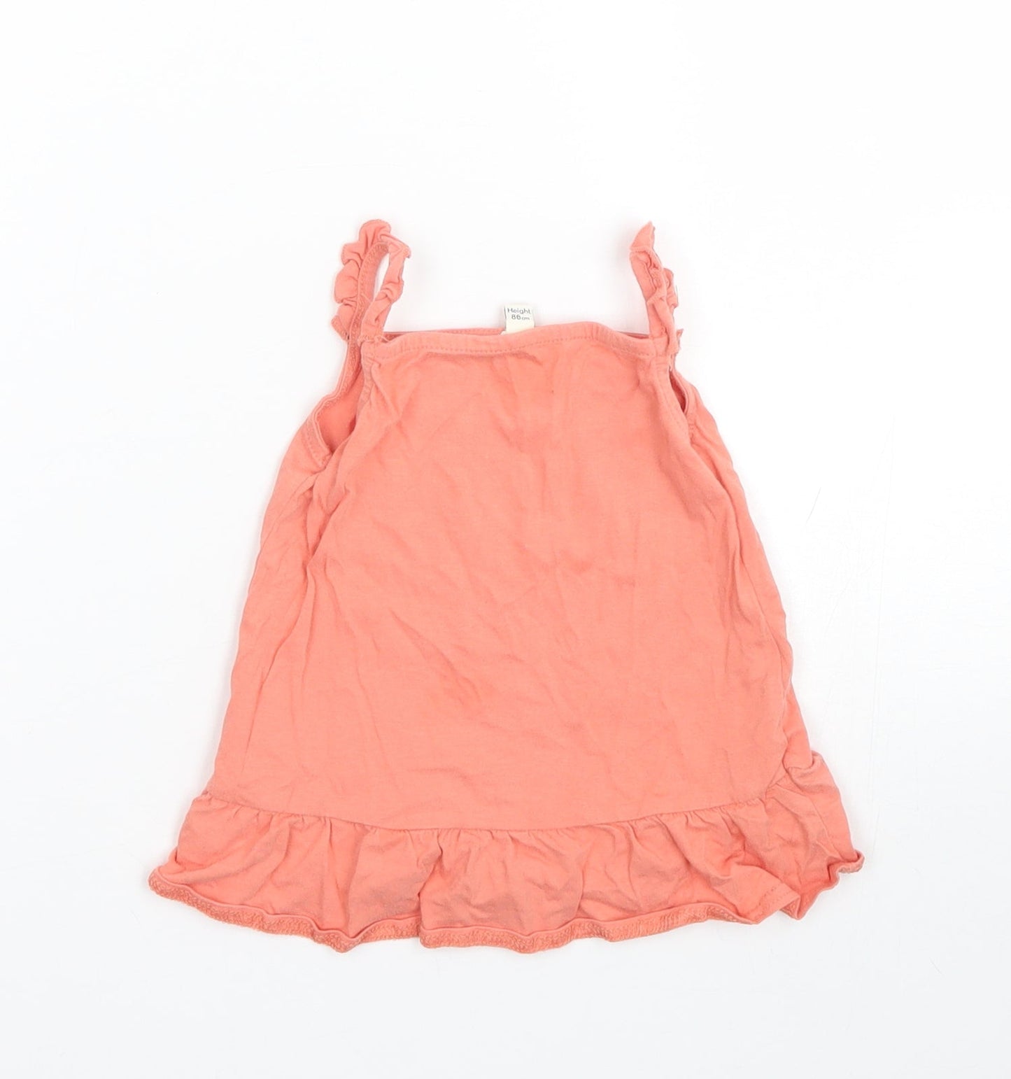 H&M Girls Orange   Basic Tank Size 12-18 Months