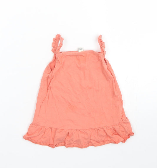H&M Girls Orange   Basic Tank Size 12-18 Months