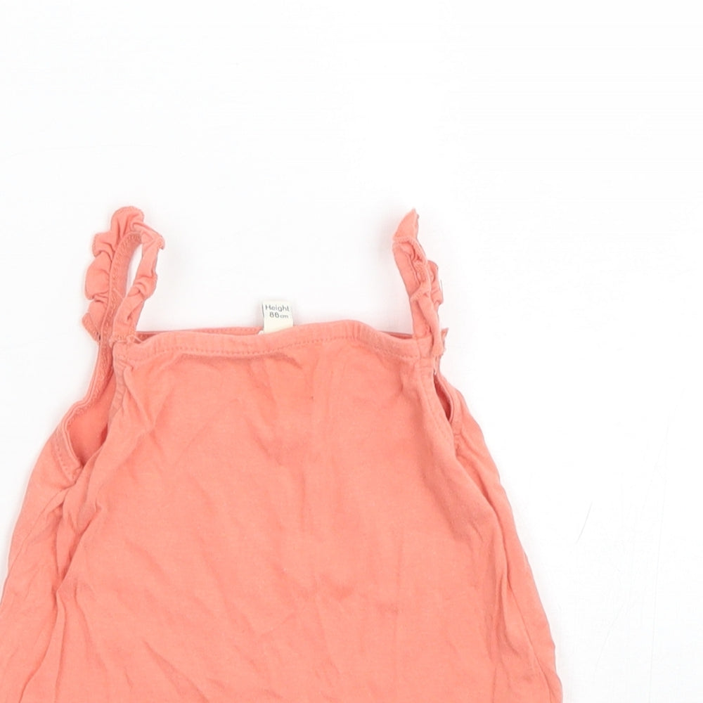 H&M Girls Orange   Basic Tank Size 12-18 Months