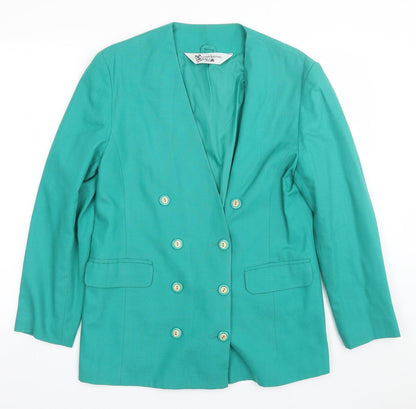 Compliments Womens Green   Jacket Suit Size 16