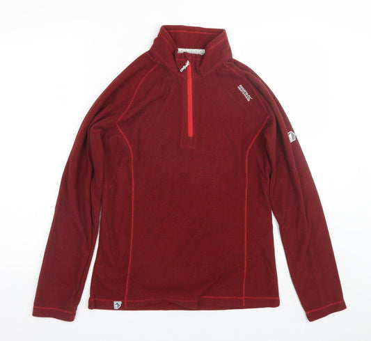 Regetta Womens Red Striped  Pullover Sweatshirt Size 8