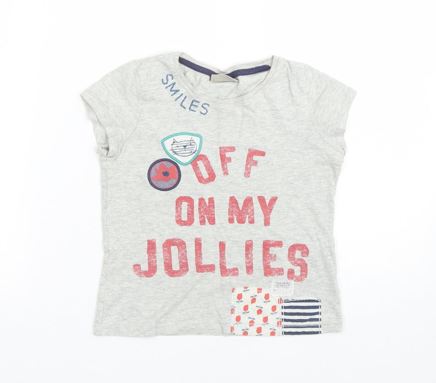 NEXT Girls Grey   Basic T-Shirt Size 4-5 Years