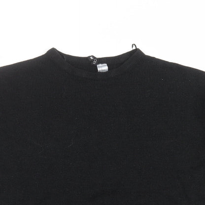 Divided by H&M Womens Black  Knit Pullover Jumper Size M  - side splits