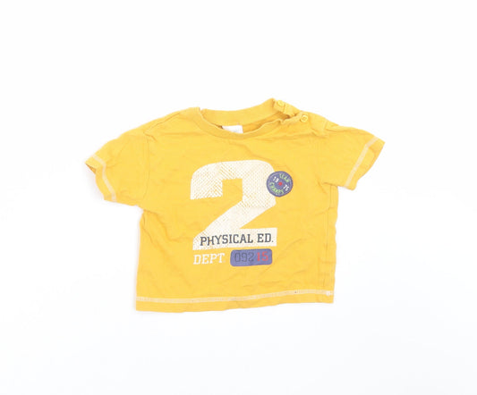 F&F Baby Yellow   Basic T-Shirt Size 9-12 Months