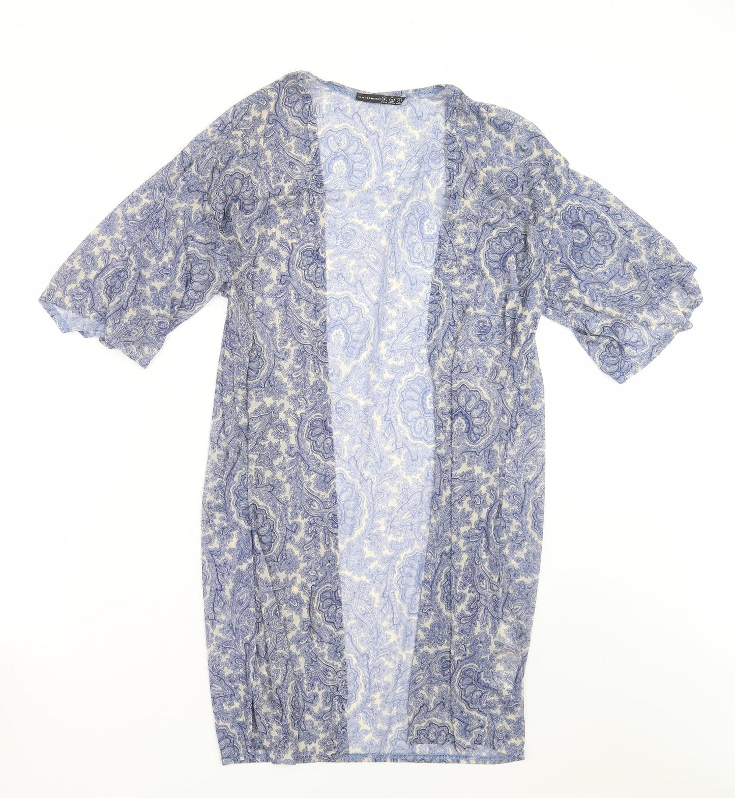 Primark Womens Blue Paisley  Cardigan Jumper Size S