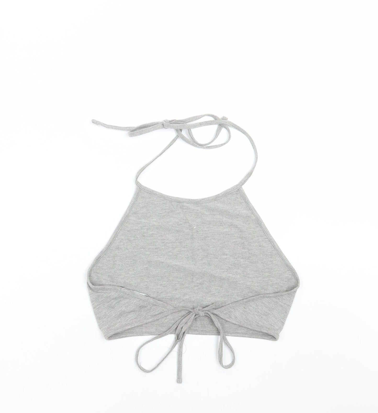 Missguided Womens Grey   Cropped T-Shirt Size 10