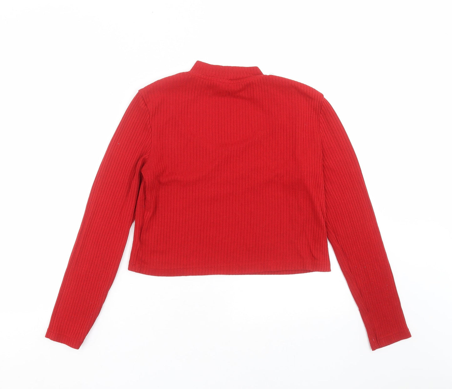 Divided by H&M Womens Red Striped  Pullover Jumper Size M  - Choker style neck