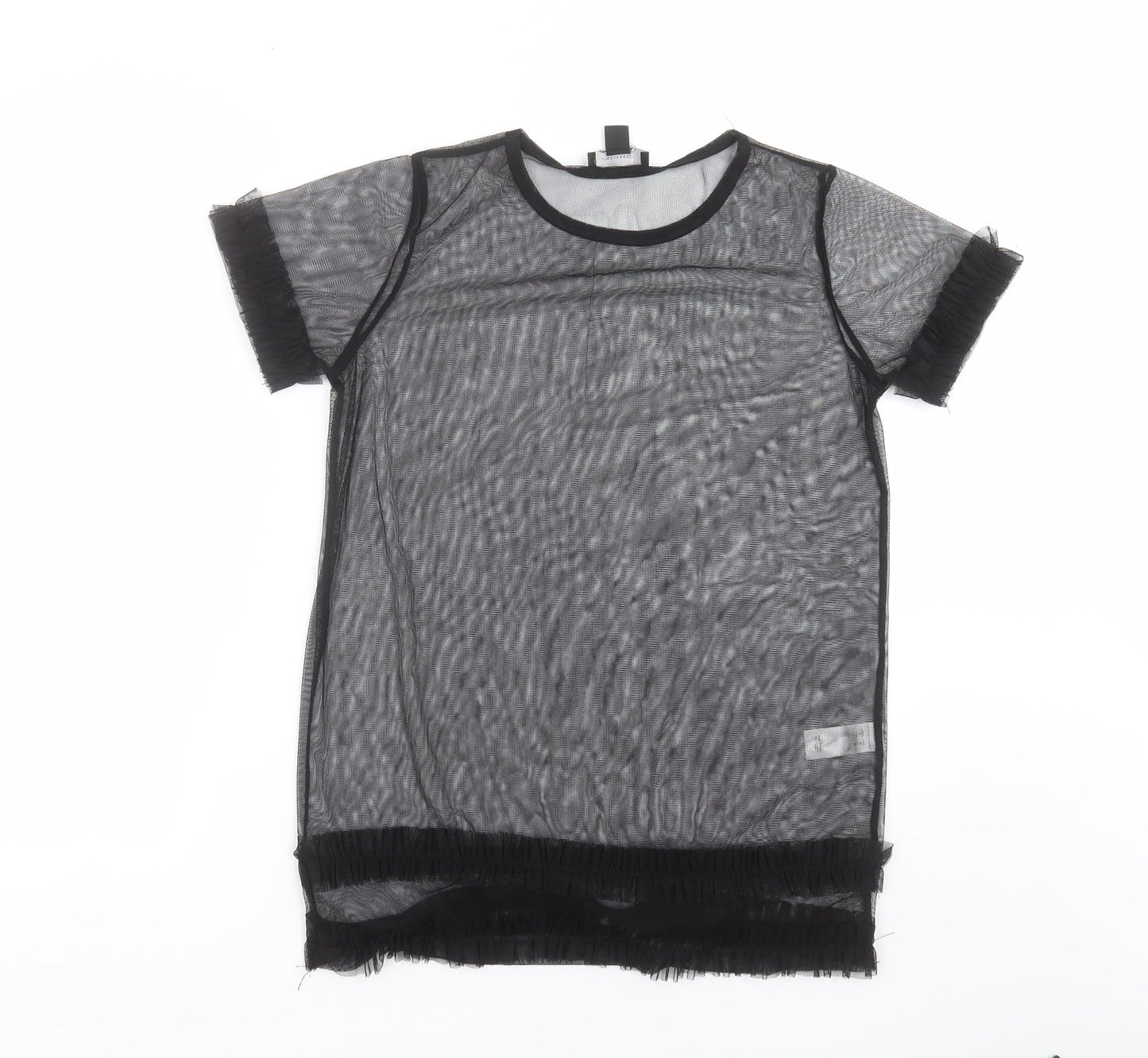 Primark Womens Black   Basic Blouse Size 10  - sheer