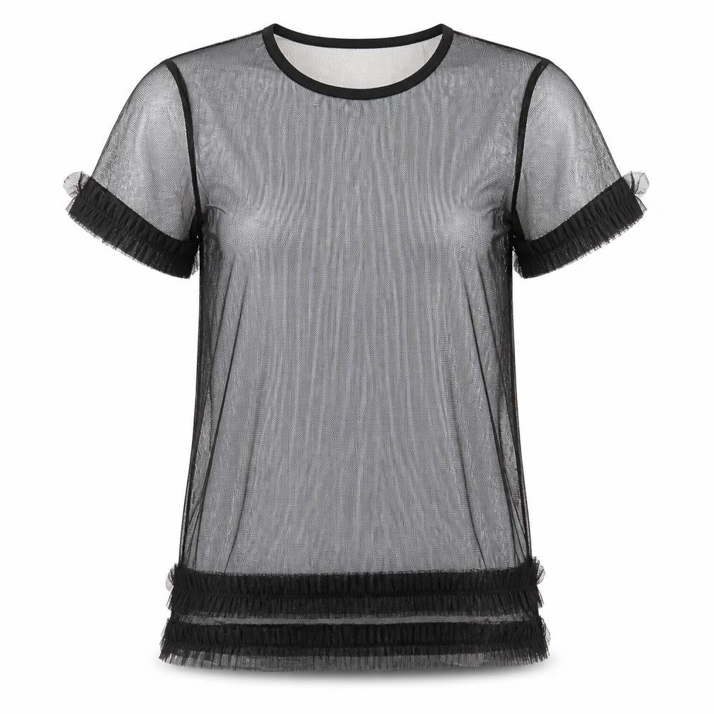 Primark Womens Black   Basic Blouse Size 10  - sheer
