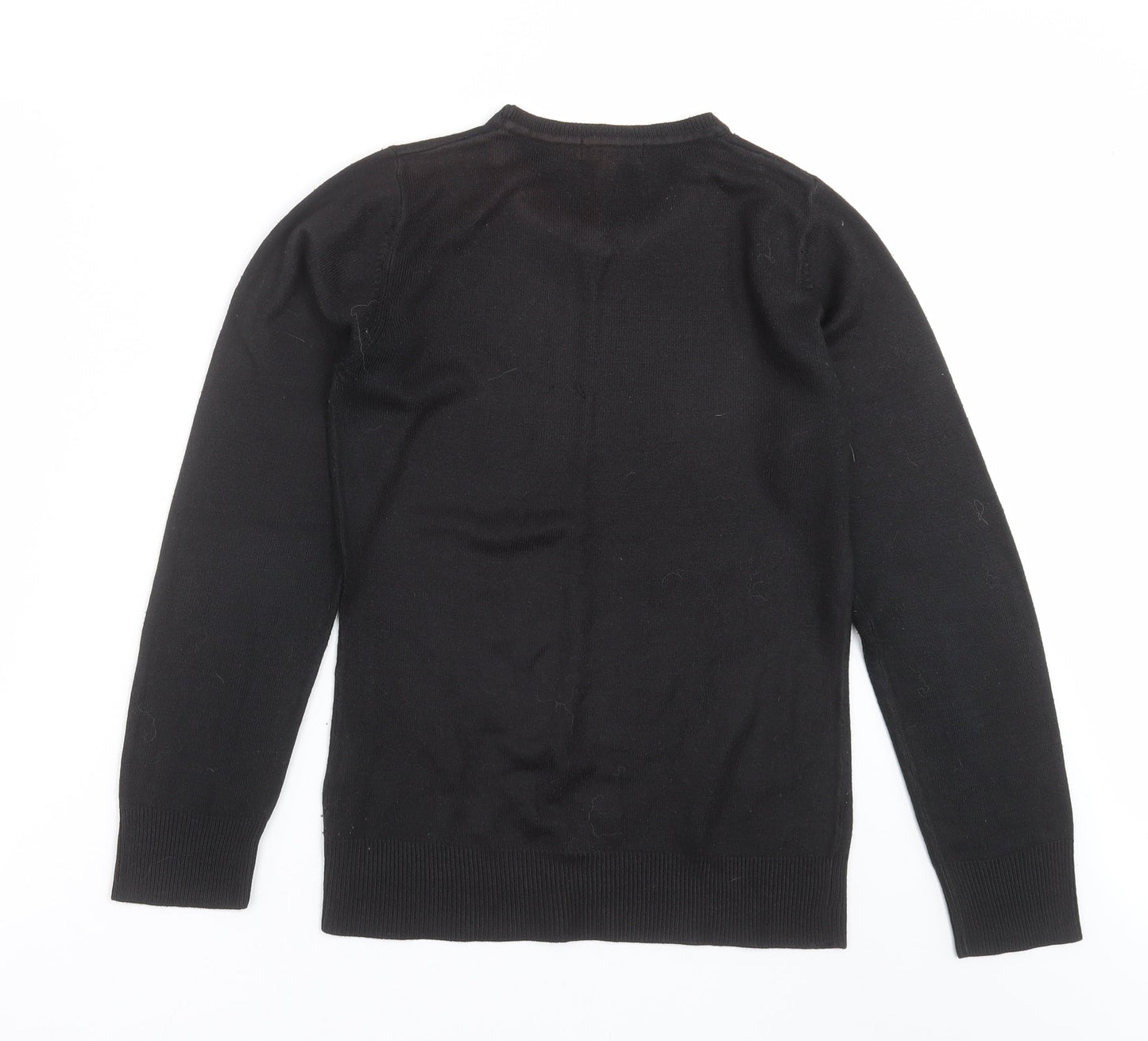 Key West Womens Black  Knit Pullover Jumper Size 12