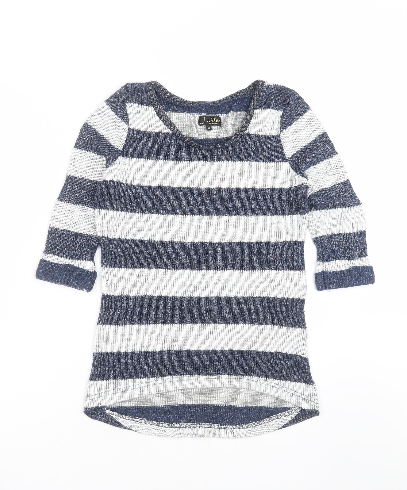 New Look Womens Blue Striped  Pullover Jumper Size 10