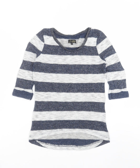 New Look Womens Blue Striped  Pullover Jumper Size 10