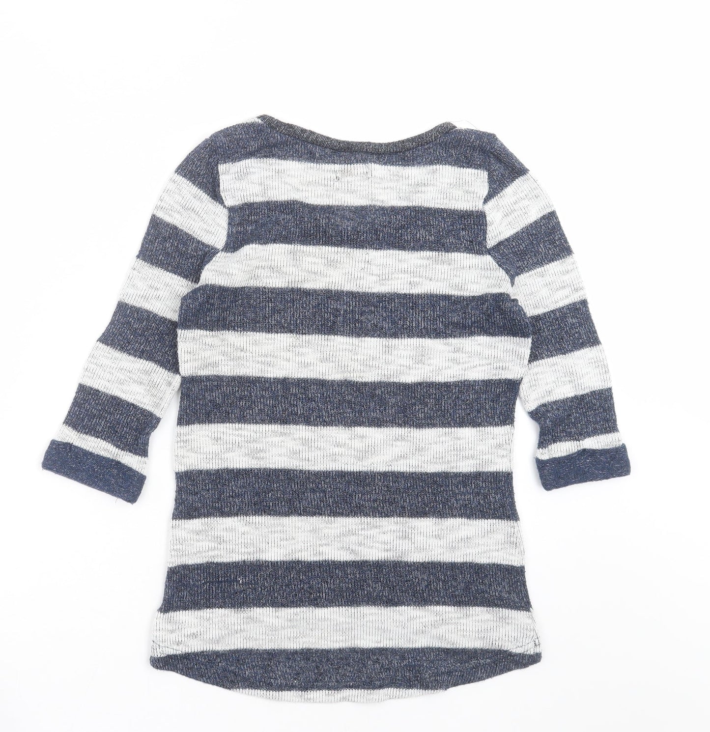New Look Womens Blue Striped  Pullover Jumper Size 10