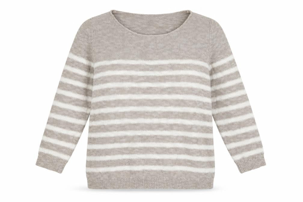 Old Navy Womens Grey Striped Knit Pullover Jumper Size S