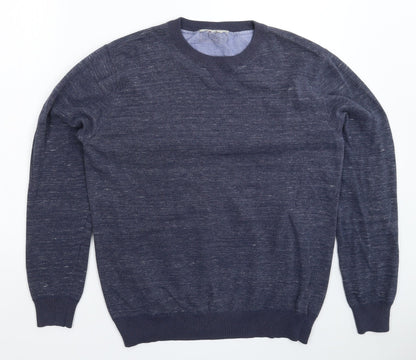 Preloved NEXT Mens Blue  Knit Pullover Jumper Size M - Front