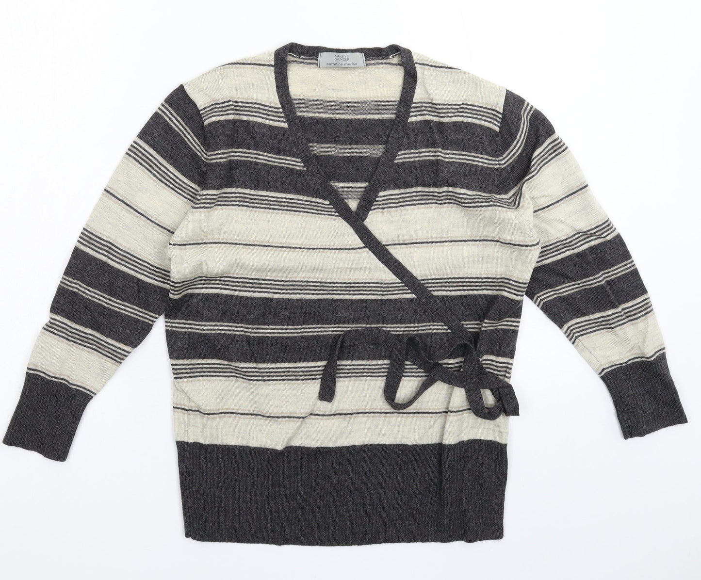 Marks and Spencer Womens Multicoloured Striped Knit Pullover Jumper Size 12