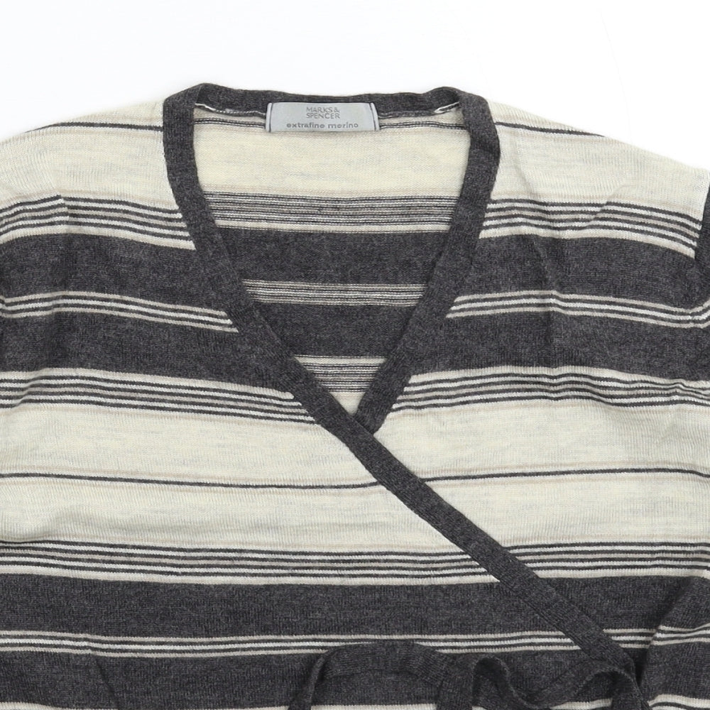 Marks and Spencer Womens Multicoloured Striped Knit Pullover Jumper Size 12