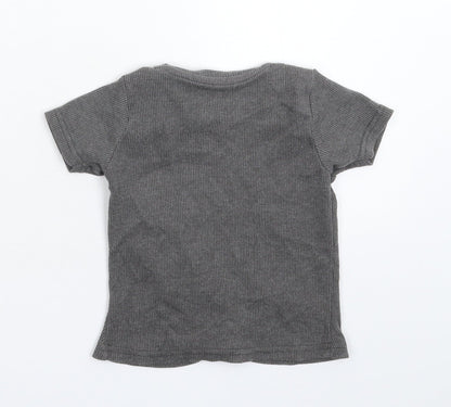 Preloved Nutmeg Girls Grey   Basic T-Shirt Size 5-6 Years - Back