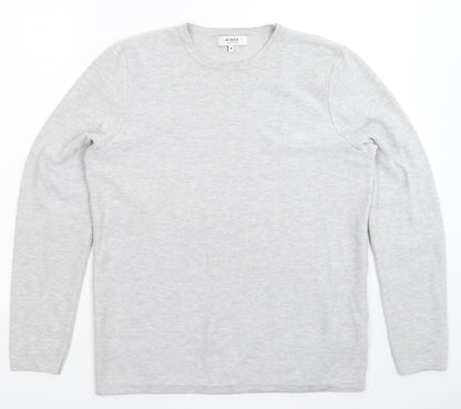 Preloved Nimes Mens Grey  Knit Pullover Jumper Size M - Front